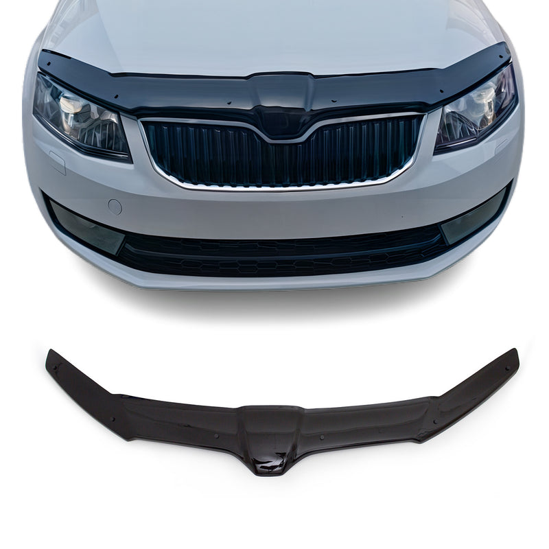 Motorhaube Deflektor Insekten Steinschlagschutz für Skoda Octavia 2012-19 Dunkel