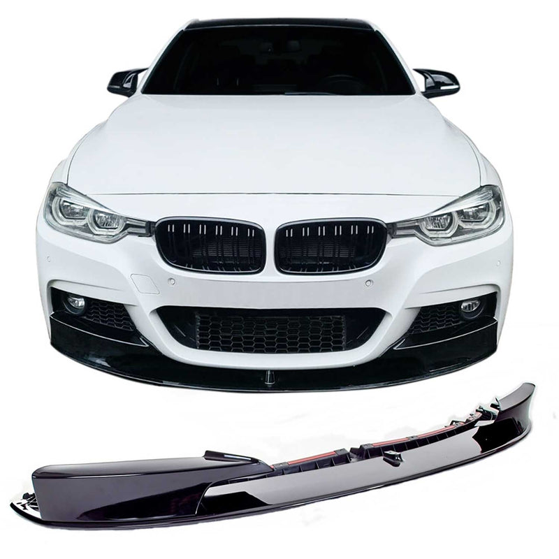 Spoiler anteriore JOM per paraurti anteriore per BMW F30 F31 2011-19 nero lucido
