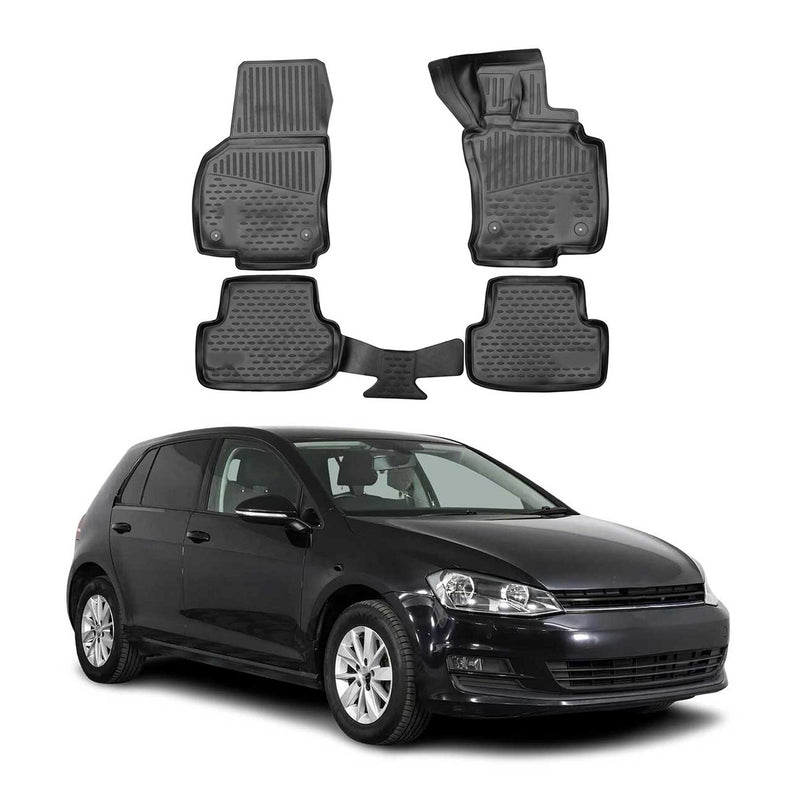 Tappetini VW Golf 2012-2025 TPE Nero 4 pezzi