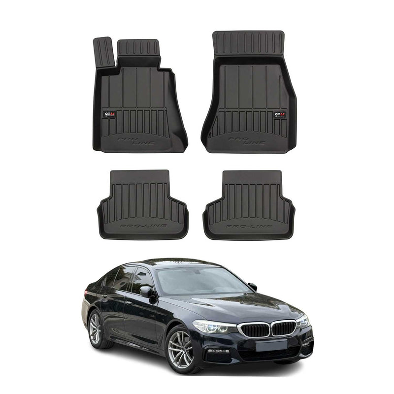 Tappetini BMW Serie 5 G31 Touring 2017-2020 in TPE nero, 4 pezzi