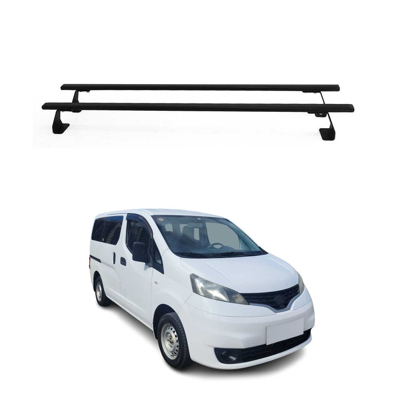 Dachträger Gepäckträger für Nissan NV200 2010-2025 Schwarz Stahl 2tlg