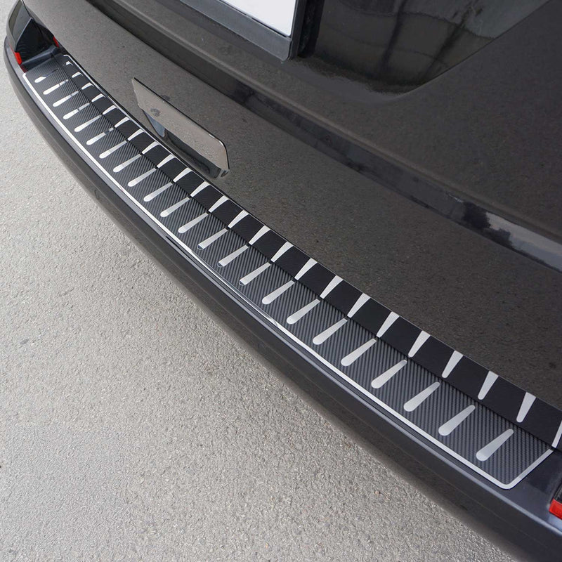 Protezione soglia di carico per VW T5 Transporter Multivan 2003-2015 in fibra di carbonio cromata