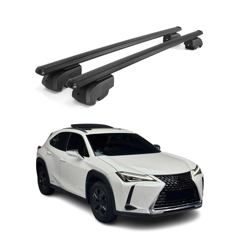 Portapacchi da tetto per Lexus UX 2019-2021 barre trasversali ABE alluminio nero 2x