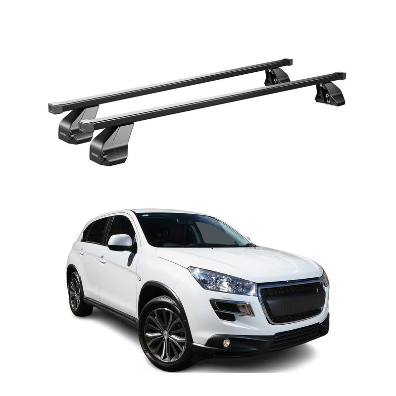 Barre portatutto in acciaio Menabo per Peugeot 4008 2012-2017 nere 2x