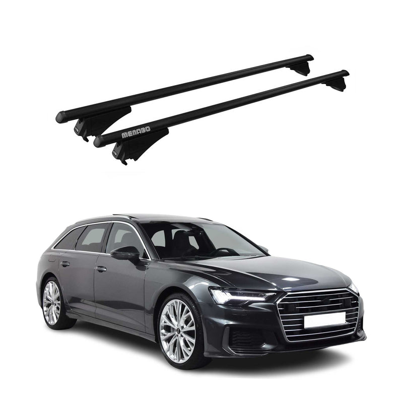 Barre portatutto Menabo per Audi A6 4A 2018-2025 ABE alluminio nero 2x