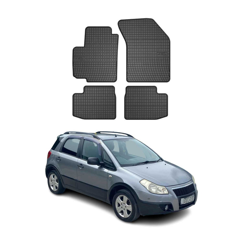 Tappetini in gomma Fiat Sedici 2005-2014 neri 4 pezzi