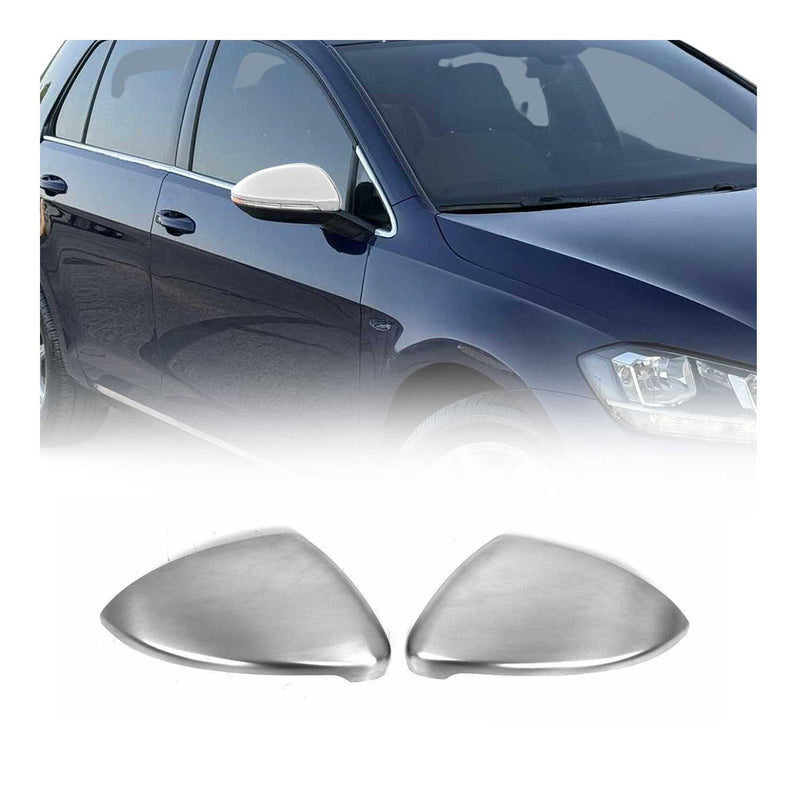 Calotte specchietti retrovisori per VW Golf mk7 Variant 2013-2020 in acciaio inox opaco