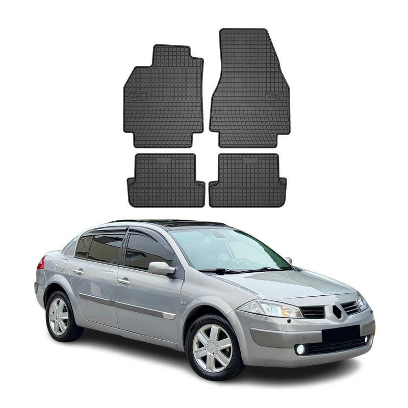 Tappetini in gomma neri per Renault Megane 2002-2008, 4 pezzi