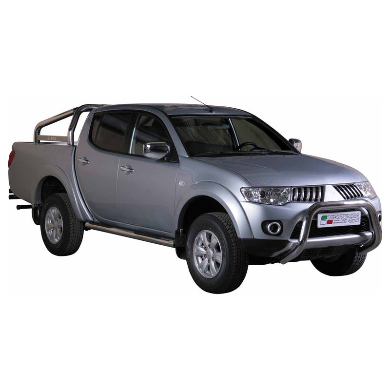 Protezione anteriore per Mitsubishi L200 2010-2015 ø76mm acciaio argento