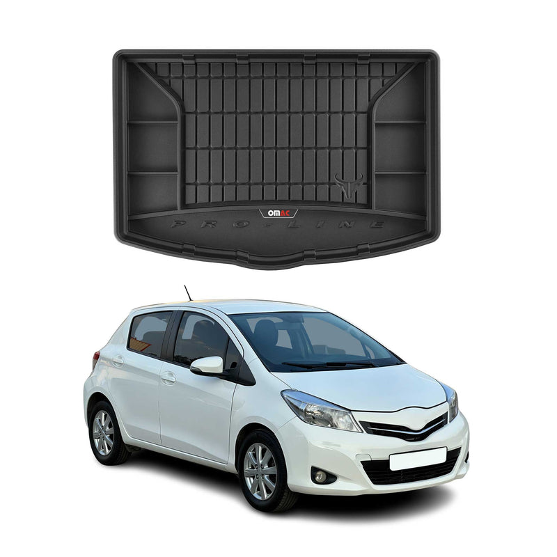 Vassoio portabagagli in gomma OMAC per Toyota Yaris 2011-2019, vassoio portabagagli in TPE, nero