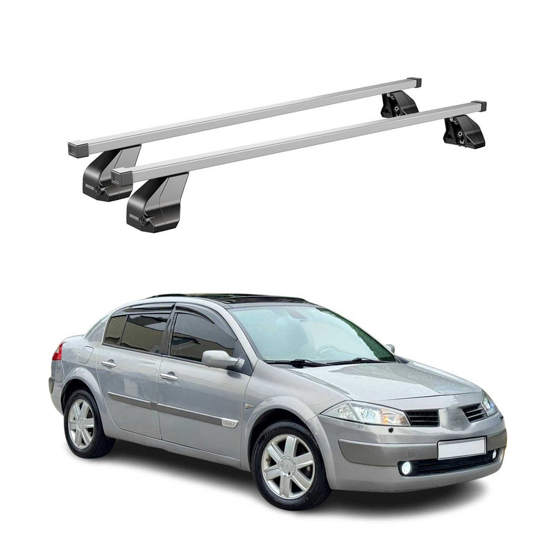 Portapacchi in acciaio Menabo per Renault Megane 2002-2010 grigio 2x