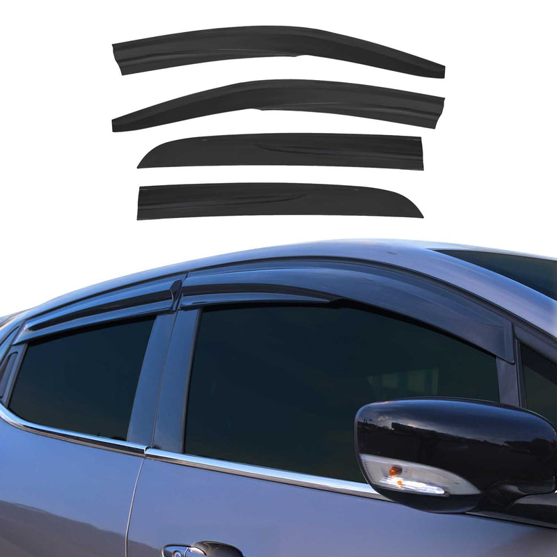 4 deflettori antivento e antipioggia per Peugeot 301 Berlina 2012-2024 Acrilico Scuro
