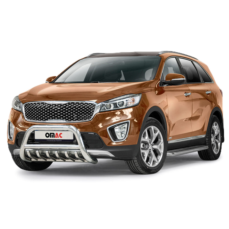 Barra di protezione anteriore per Kia Sorento 2015-2018 con ABE in acciaio argento