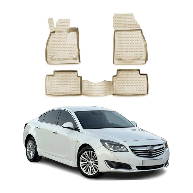 Tappetini Opel Insignia 2008-2017 TPE Beige 4 pezzi