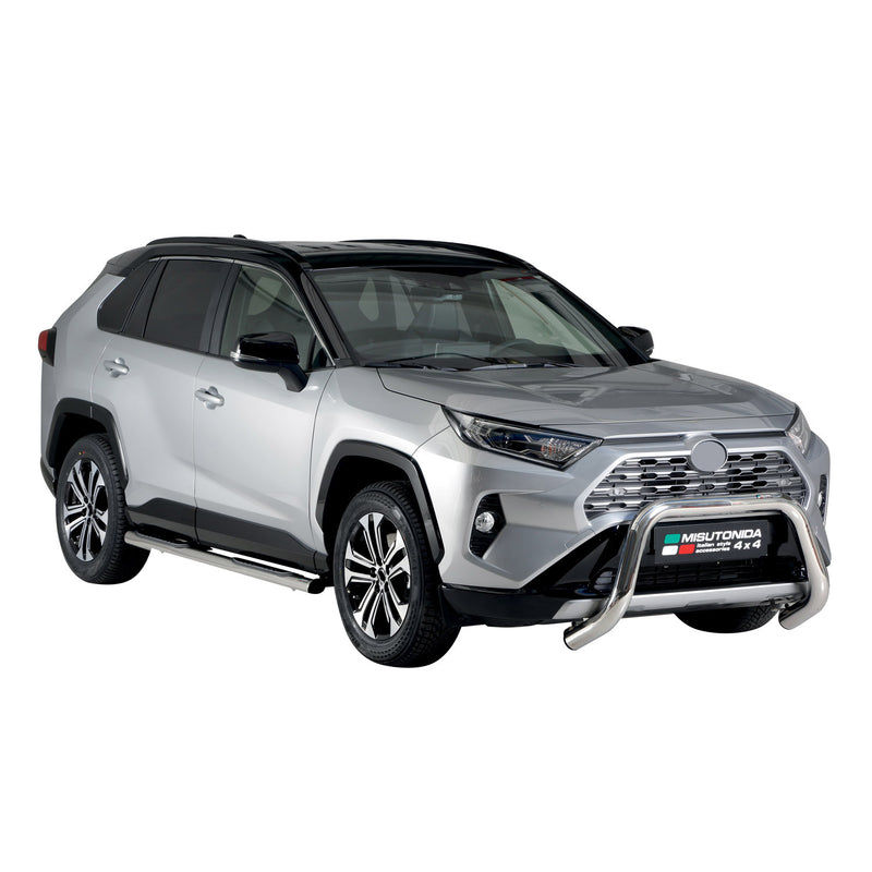 Barra di protezione anteriore per Toyota RAV4 XA50 2019-2025 Ibrida ø76 Grigio Acciaio