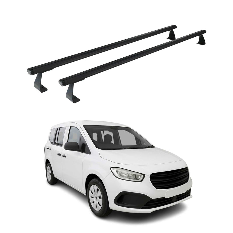 Portapacchi da tetto per Mercedes Citan 2021-2025 Alluminio Nero 2 pezzi