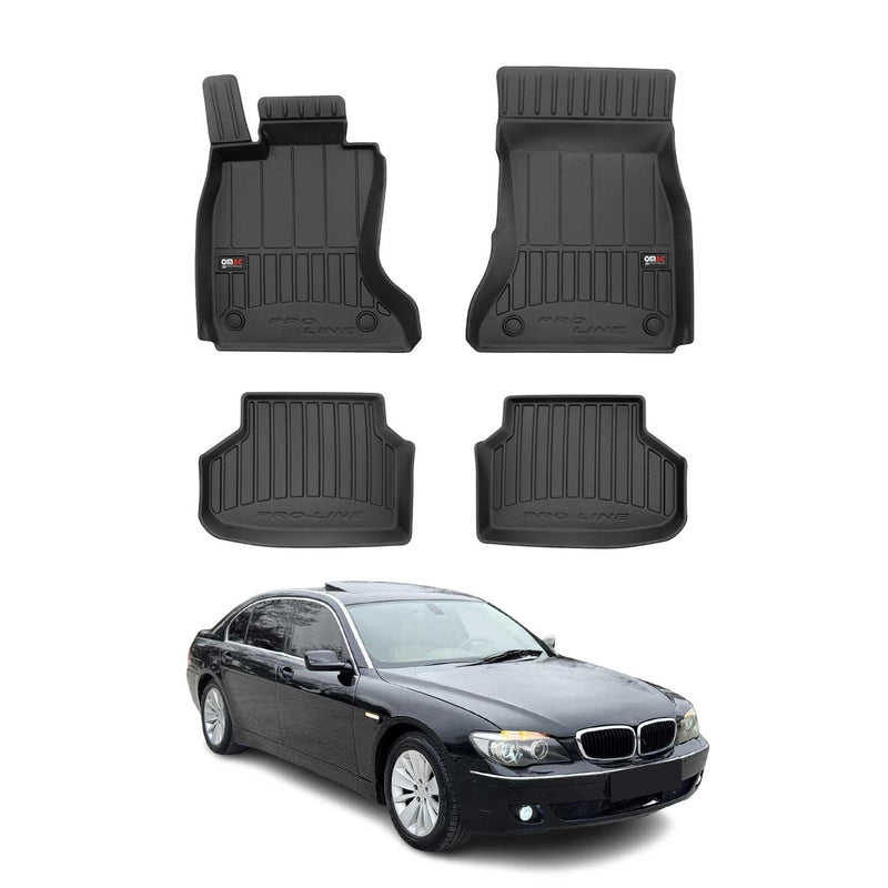 2008-2015 BMW 7 er F01 Fußmatten TPE Schwarz 4 tlg
