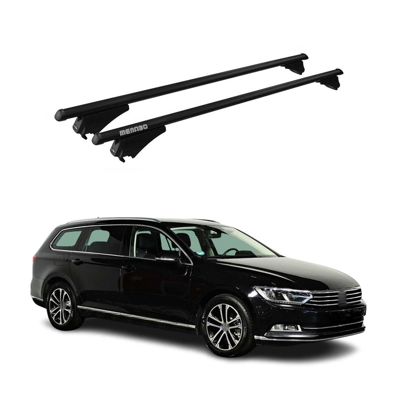 Menabo Dachträger Grundtäger für VW Passat B8 Variant 2014-2019 75kg Alu Schwarz