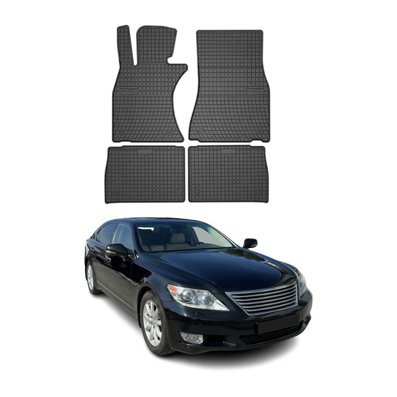 Tappetini in gomma neri per Lexus LS IV 2006-2017, 4 pezzi