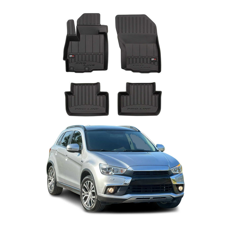 Tappetini Mitsubishi ASX 2010-2024 TPE Nero 4 pezzi