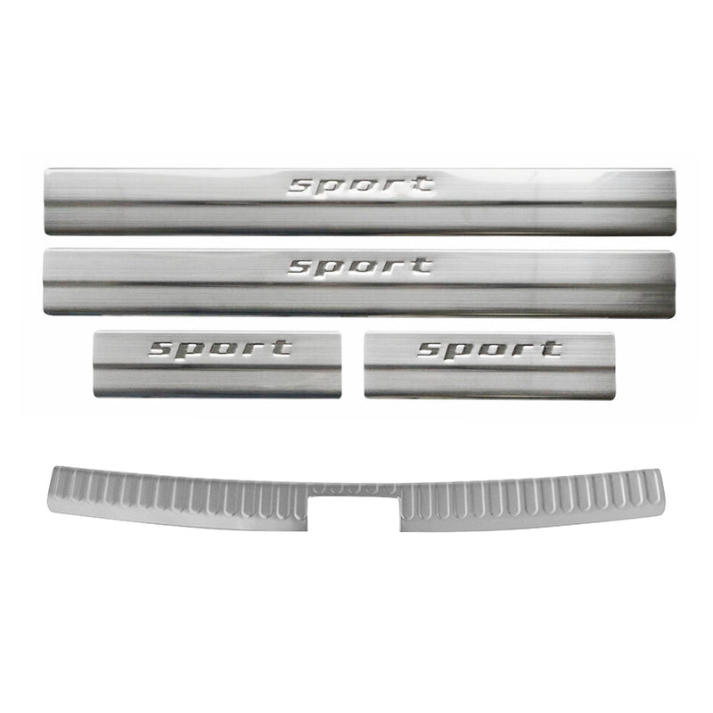 Protezione soglia di carico per VW Tiguan 2007-2016 cromata, set da 5 pezzi