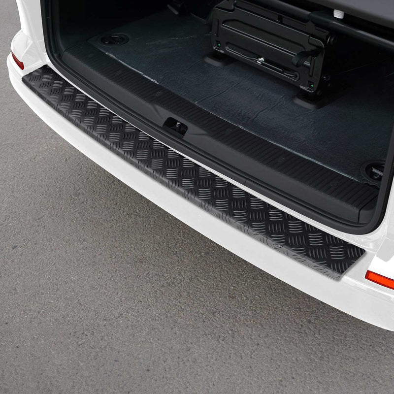 Protezione soglia di carico a doppia ala in alluminio nero per VW T6 T6.1 Transporter 2015-2024