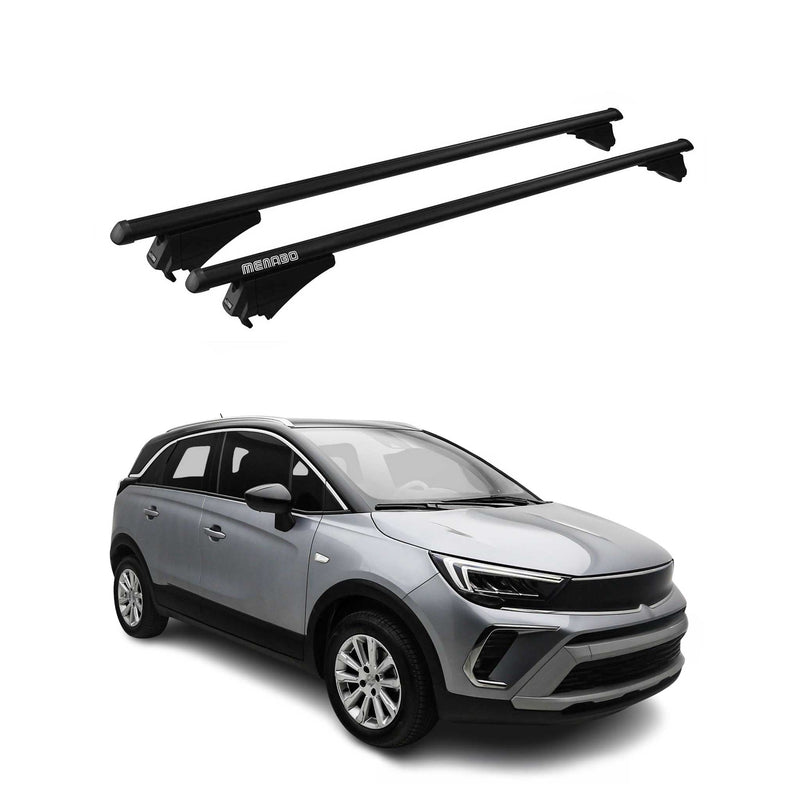 Barre portatutto Menabo per Opel Crossland 2020-2025 ABE alluminio nero 2x