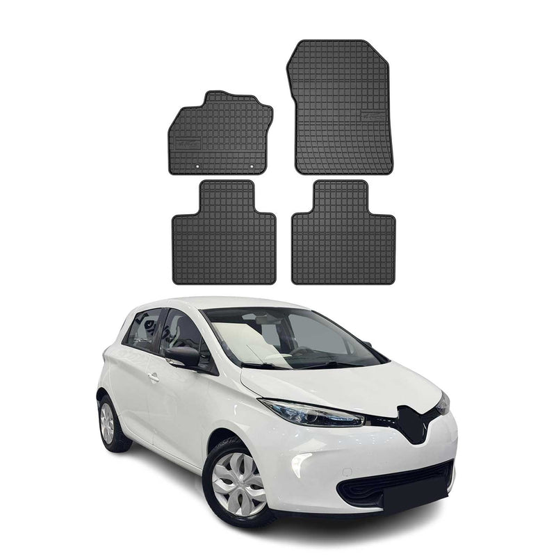 Tappetini in gomma neri per Renault Zoe 2012-2019, 4 pezzi