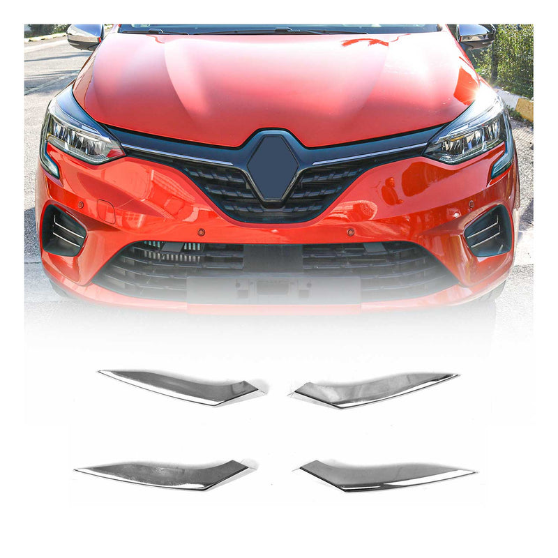 Cornice fendinebbia per Renault Clio 2019-2025 in acciaio inox 5x
