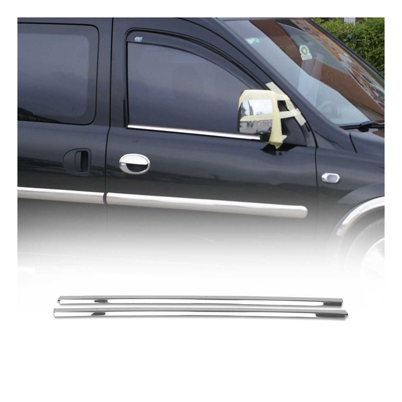 Listelli decorativi per finestrini per Opel Combo C 2001-2011 in acciaio inox cromato, 2 pezzi