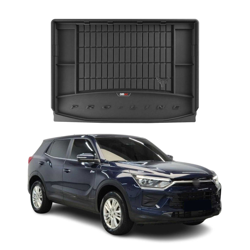 Tappetini Ssangyong Korando 2019-2025 in TPE nero, 4 pezzi