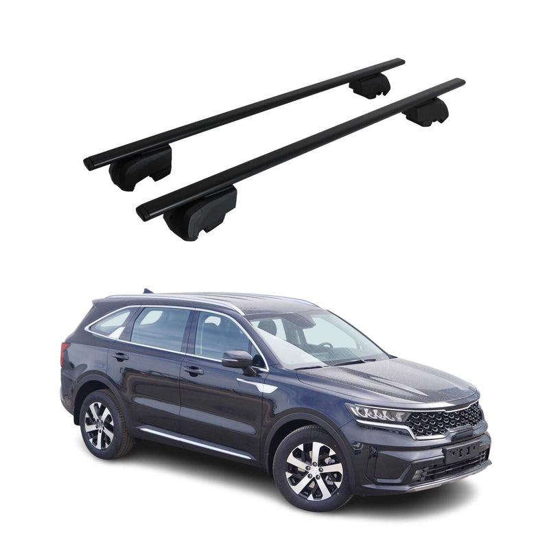 Dachträger Gepäckträger für Kia Sorento 2020-2025 Grundträger ABE Schwarz 2x