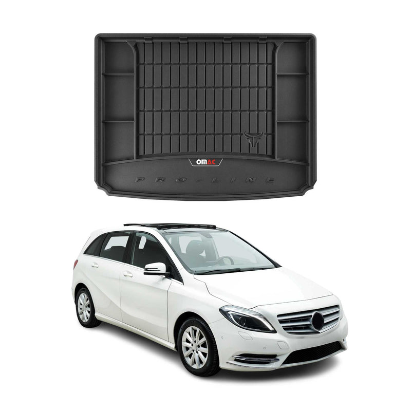 Vasca baule in gomma OMAC per Mercedes Classe B W246 2011-2018 TPE Nero