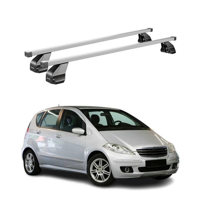 Portapacchi in acciaio Menabo per Mercedes Classe A W169 2004-2012 Grigio