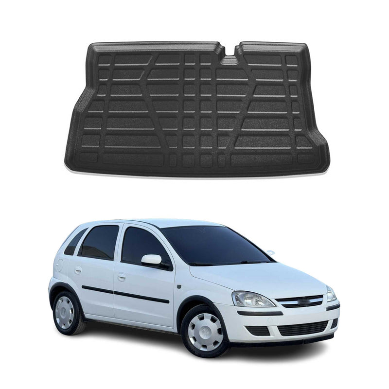 Vasca baule per Opel Corsa C 2000-2006 5 porte in gomma TPE nera