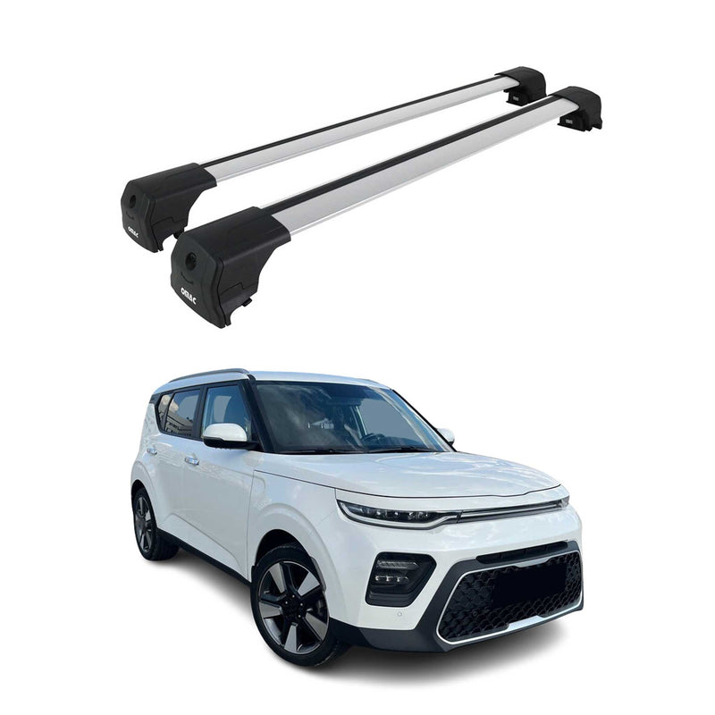 Portapacchi da tetto per Kia Sportage SL 2010-2015 ABE grigio alluminio