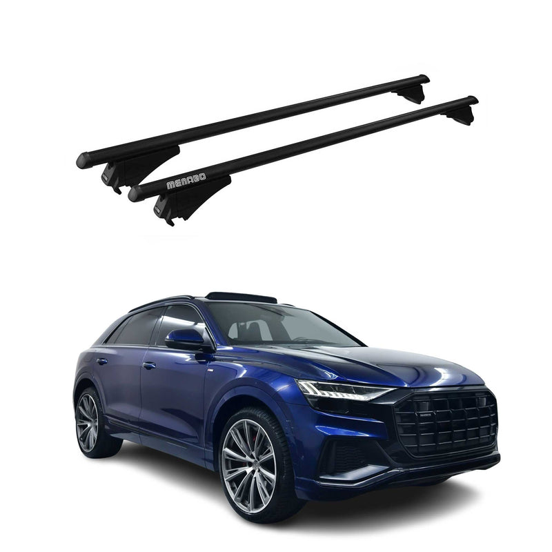 Portapacchi Menabo per Audi Q8 4M 2018-2025 ABE alluminio nero 2x