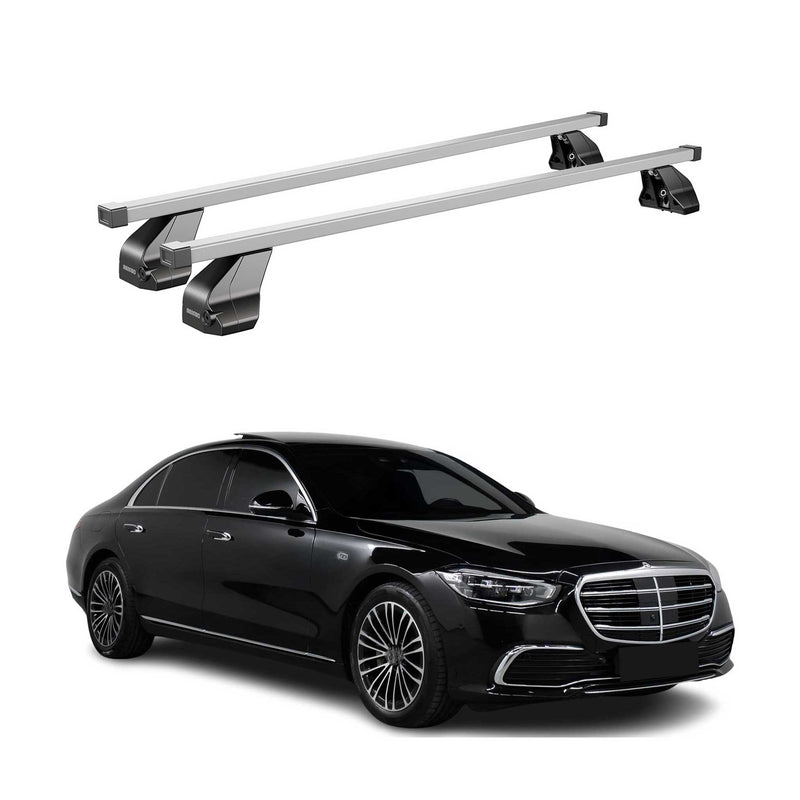 Menabo Dachträger Grundträger für Mercedes S Klasse W223 2020-2025 Stahl Grau 2x