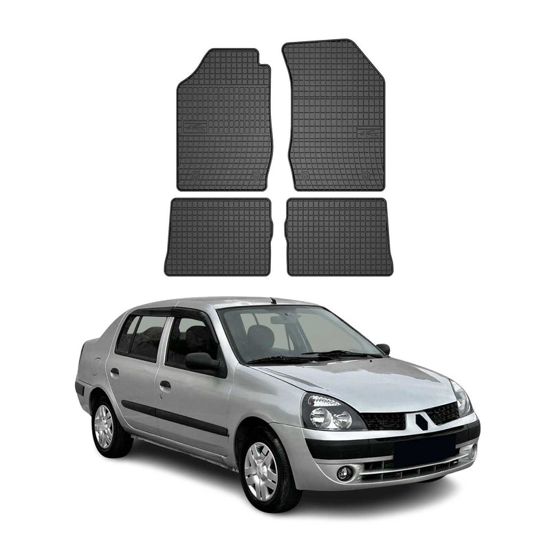 Tappetini in gomma neri per Renault Clio 1998-2005, 4 pezzi