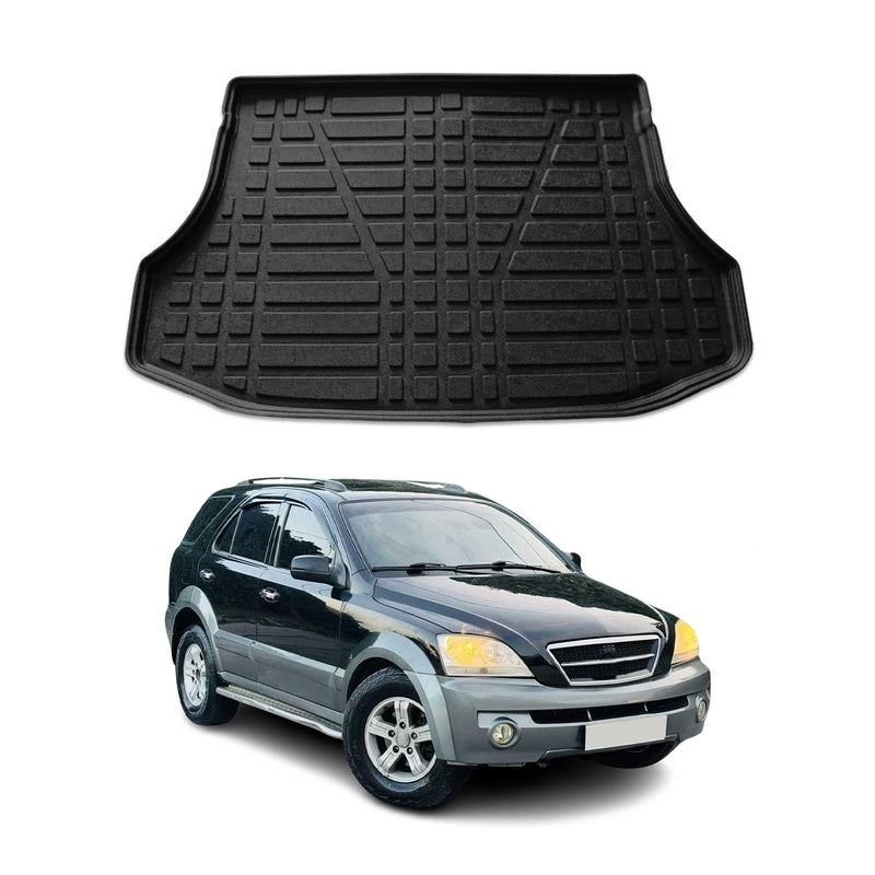 Vasca per bagagliaio per Kia Sorento 2003-2009 Gomma TPE Nero
