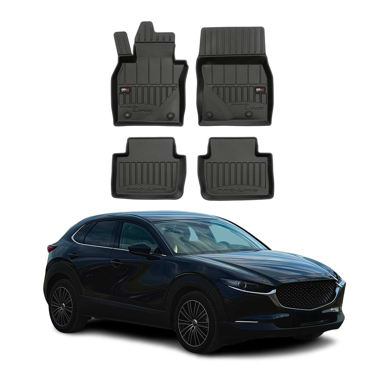 Tappetini Mazda CX-30 2019-2025 in TPE nero, 4 pezzi