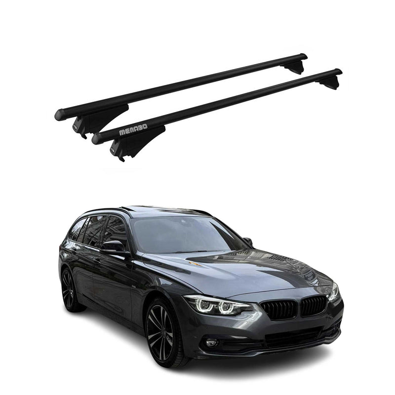 Portapacchi Menabo per BMW Serie 3 F31 Touring 2012-2018 ABE alluminio nero