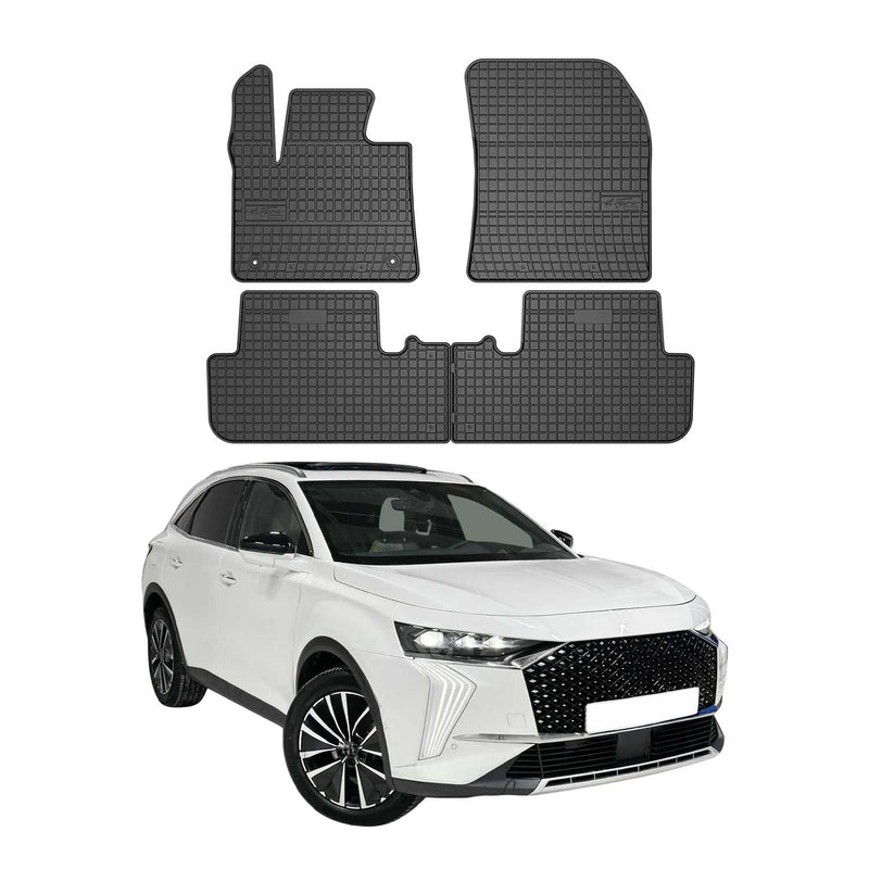 Tappetini in gomma neri per DS7 Crossback 2017-2025, 4 pezzi
