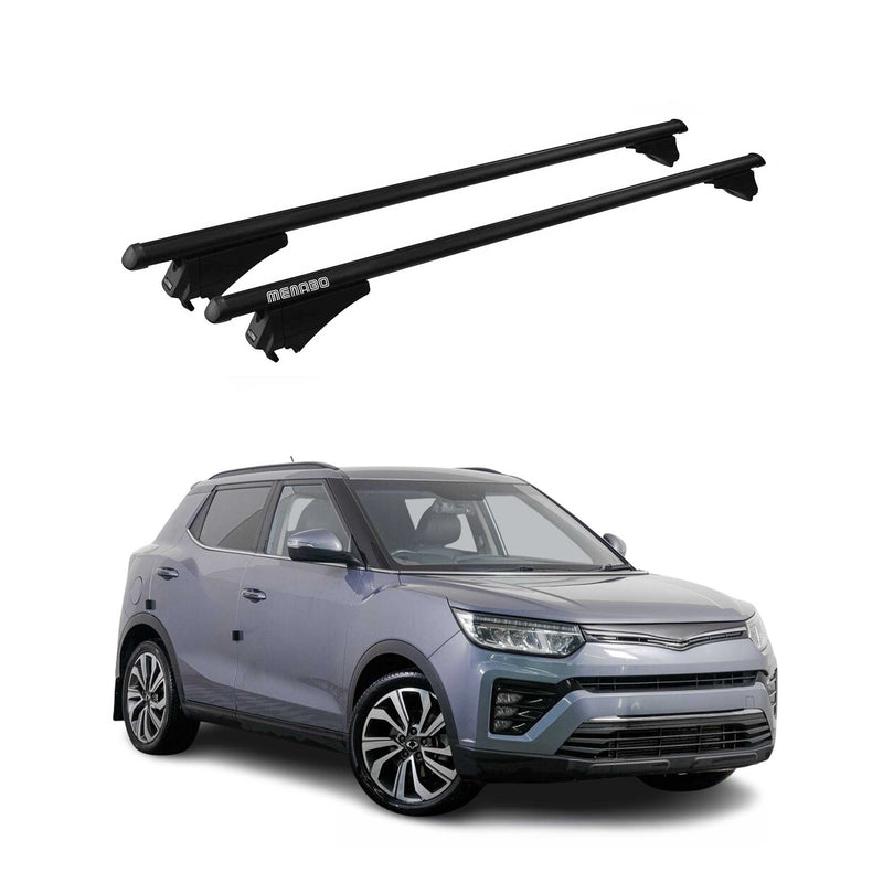 Barre portatutto Menabo per Ssangyong Tivoli 2015-2019 ABE alluminio nero 2x