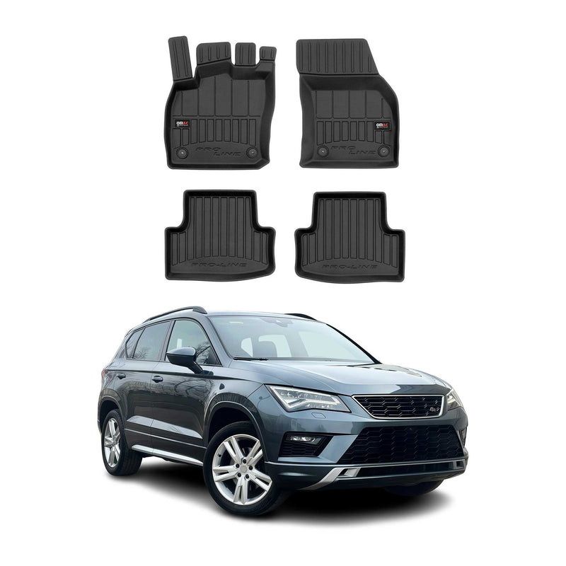 2016-2025 Seat Ateca Fußmatten TPE Schwarz 4 tlg