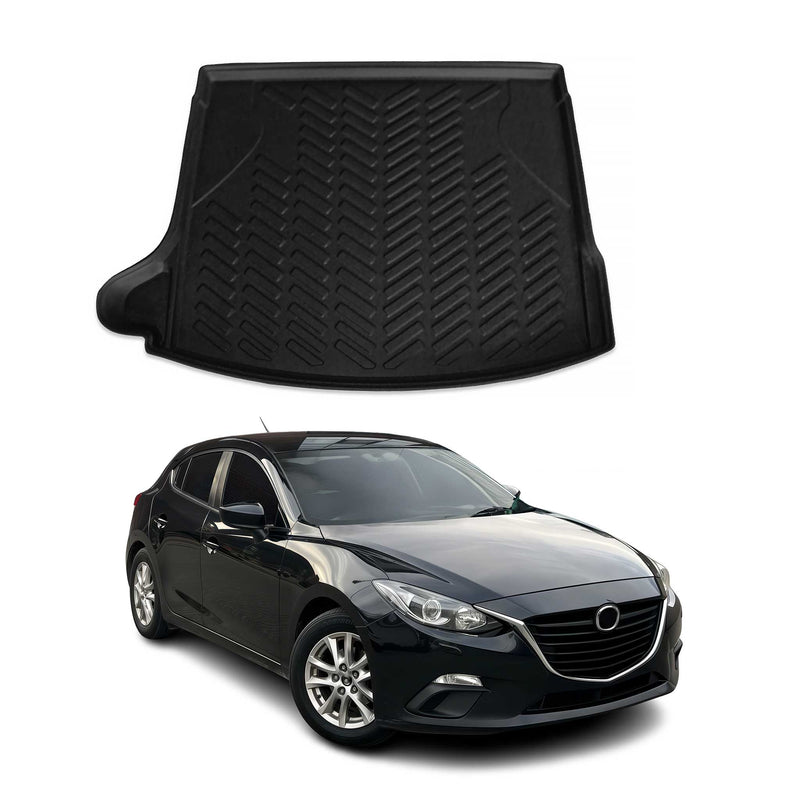 Vasca per bagagliaio per Mazda 3 Hatchback 2014-2025 in gomma TPE nera
