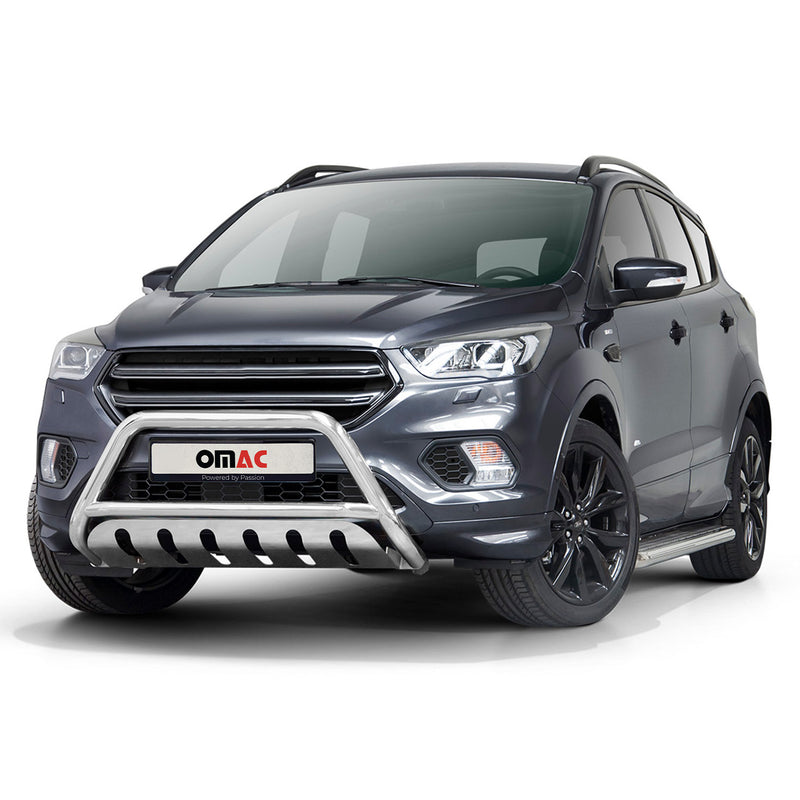 Protezione anteriore per Ford Kuga 2017-2025 in acciaio argento con ABE