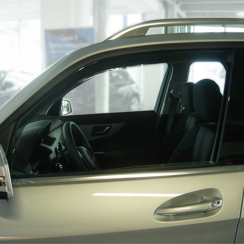 Deflettore antivento e antipioggia per Mercedes GLK 2008-2015 in acrilico scuro, 2 pezzi