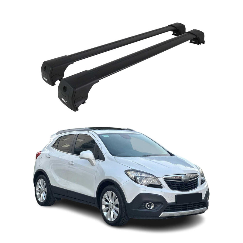 Portapacchi da tetto per Opel Mokka 2012-2020 ABE portapacchi base in alluminio nero