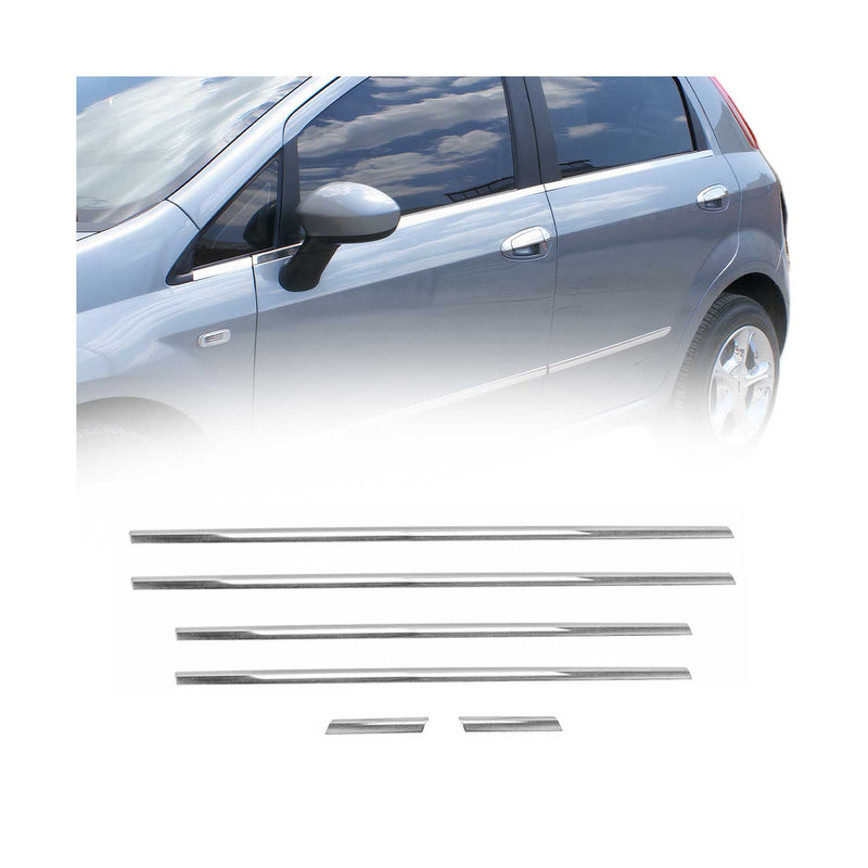 Fensterleisten Zierleisten für Fiat Grande Punto Evo 2005-2009 5tür Chrom 6tlg